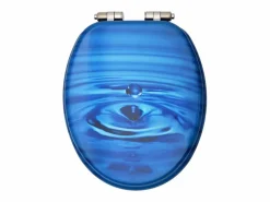 Juego de dos asientos de inodoro con tapa de cierre suave MDF diseño de gotas de agua 02_0002980^Helloshop26 Sale