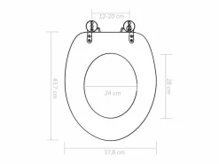 Juego de dos asientos de inodoro con tapa de carcasa de MDF 02_0002961^Helloshop26 Best