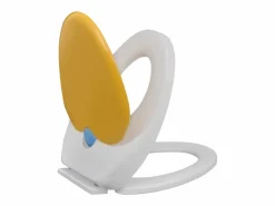 Helloshop26 Juego de dos asientos y tapas de inodoro plástico y amarillo 02_0002959 Blanco Clearance