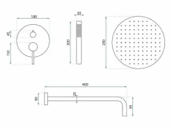 Rea Columna De Ducha|Juego De Ducha Oculto Argon Brush Copper