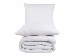 Blanc avenue Juego de funda de edredón + 2 fundas de almohada de gasa de algodón- Blanco New