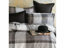 Juego de funda de edredón 240x220 cm+ 2 fundas de almohada 63x63cm de satén de algodón "Dunloe"^Blanc avenue