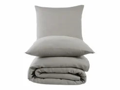 Juego de funda de edredón + 2 fundas de almohada de gasa de algodón-^Blanc avenue Hot