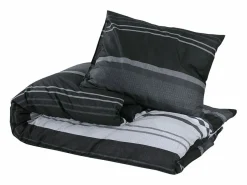 Ropa De Cama|Juego De Sábanas|Juego de funda nórdica algodón negro y 140x200 cm ES924831