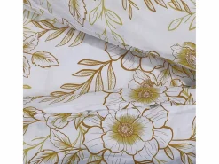 Juego de funda nórdica algodón y marrón 135x200 cm ES833139 Blanco Sale