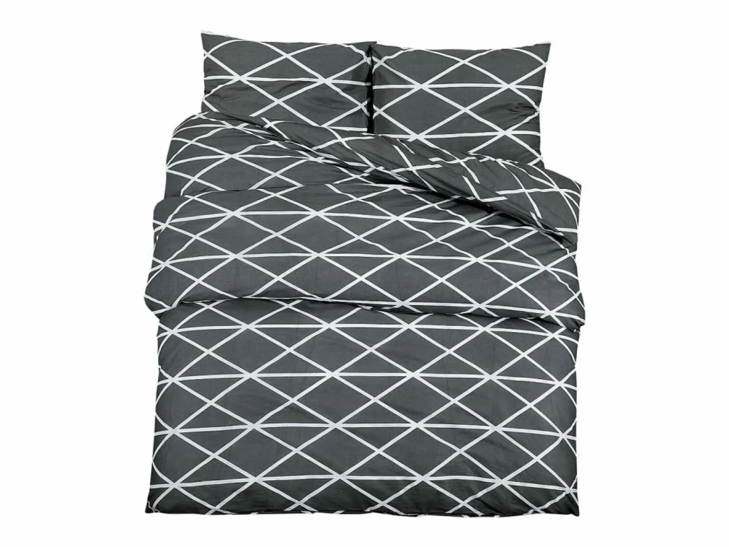 Juego de funda nórdica algodón 200x220 cm ES947533 Gris New