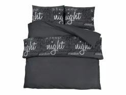 Juego de funda nórdica algodón 200x200 cm ES836122 Negro Discount