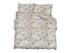 Juego de funda nórdica algodón y marrón 200x220 cm ES261996 Blanco Sale