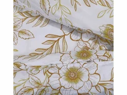 Juego de funda nórdica algodón y marrón 200x220 cm ES261996 Blanco Sale