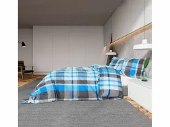 Ropa De Cama|Juego De Sábanas|Juego de funda nórdica algodón azul y 200x200 cm ES540491