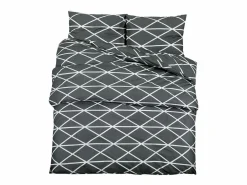 Juego de funda nórdica algodón 200x200 cm ES157372 Gris