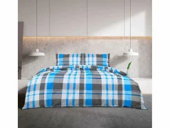 Juego de funda nórdica algodón azul y 135x200 cm ES932744^ Clearance