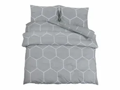 Juego de funda nórdica algodón 200x200 cm ES338807 Gris Clearance