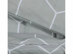 Juego de funda nórdica algodón 200x200 cm ES338807 Gris Clearance