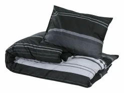 Ropa De Cama|Juego De Sábanas|Juego de funda nórdica algodón negro y 200x200 cm ES846885