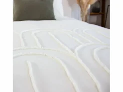 Sweeek Juego de funda nórdica de algodón con diseño de arcos Blanco Hot