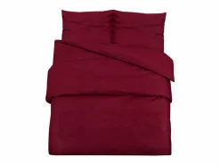 Ropa De Cama|Juego De Sábanas|Juego de funda nórdica microfibra ligera burdeos 200x200 cm ES971218