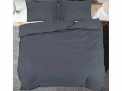 Ropa De Cama|Juego De Sábanas|Juego de funda nórdica microfibra ligera antracita 240x220 cm ES623732