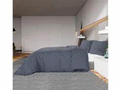 Ropa De Cama|Juego De Sábanas|Juego de funda nórdica microfibra ligera antracita 135x200 cm ES202774