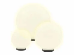 Juego de lámparas de bola LED 3 pzas esféricas 20/30/40 cm PMMA ES100005^ Clearance