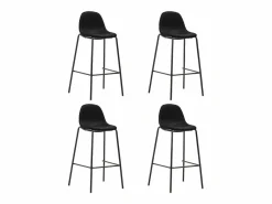 Juego de mesa alta y taburetes 5 piezas tela negra^vidaxl Discount