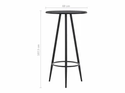 vidaxl Mesa Alta|Juego de mesa alta y taburetes 3 piezas plástico