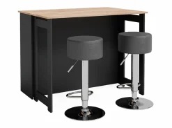 Juego de mesa de bar oro power roble/antracita 116x37x90.5 dominic^Vicco Outlet