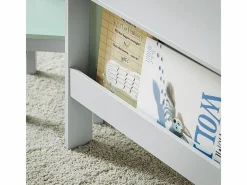Sobuy Escritorio Tradicional|Juego de Mesa y Silla Infantil de Madera Escritorio Infantil con 2 sillas Muebles Infantiles para Niños Verde y Gris KMB88-HG ES