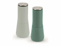 Juego de molinillos de sal y pimienta Milltop™ , a prueba de derrames, diseño elegante y práctico, fácil de usar y limpiar, color Sage^Joseph Joseph Hot