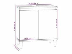 vidaxl Conjunto De Baño|Juego de muebles de baño 3 pzas madera contrachapada