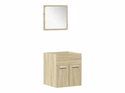 vidaxl Estantería Sobre Inodoro|Juego de muebles de baño 4 pzas contrachapada roble Sonoma