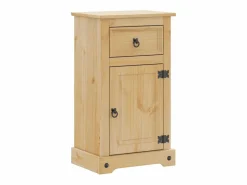 vidaxl Juego de muebles de baño Corona 4 pzas madera maciza pino Marru00f3n