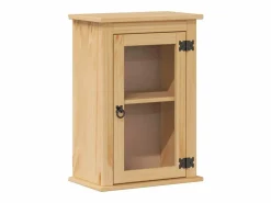 vidaxl Juego de muebles de baño Corona 4 pzas madera maciza pino Marru00f3n