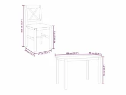 vidaxl Mesa Alta|Juego de muebles de comedor 5 piezas
