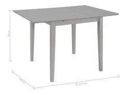 vidaxl Juego de muebles de comedor 5 piezas MDF Gris Best