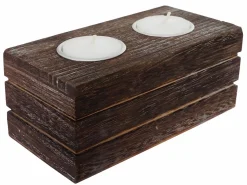 MCW Juego de portavelas de té Tolve (3 piezas), marrón Marru00f3n Sale