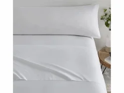 Juego de Sábanas Blancas 3 Piezas Cama 105cm Tacto Extrasuave Descansin Blanco Sale