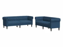Clicnbuy Conjunto Sofás|Juego de sofás 2 piezas tela