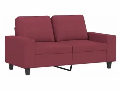 Clicnbuy Conjunto Sofás|Juego de sofás 3 piezas tela tinto
