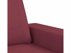 Clicnbuy Conjunto Sofás|Juego de sofás 3 piezas tela tinto