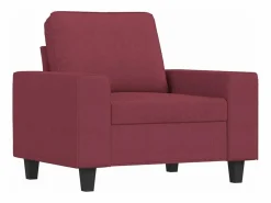 Clicnbuy Juego de sofás 4 piezas tela tinto Rojo Sale