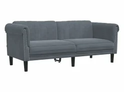 Clicnbuy Conjunto Sofás|Juego de sofás 2 piezas terciopelo oscuro