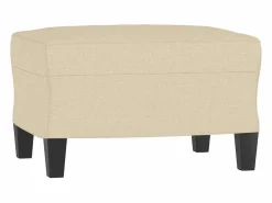 vidaxl Juego de sofás con cojines 3 piezas tela Crema Clearance