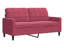 vidaxl Conjunto Sofá Y Sillón|Juego de sofás con cojines 3 piezas terciopelo tinto