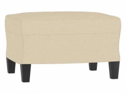 Clicnbuy Juego de sofás con cojines 3 piezas tela Crema Hot