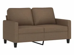 vidaxl Conjunto Sofá Y Sillón|Juego de sofás con cojines 2 piezas tela marrón