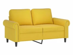 Clicnbuy Juego de sofás con cojines 3 piezas terciopelo Amarillo Clearance