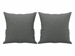 vidaxl Conjunto Sofá Y Sillón|Juego de sofás con cojines 3 piezas tela oscuro
