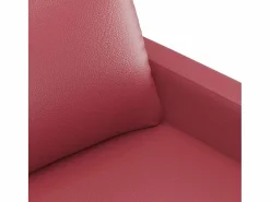 Clicnbuy Conjunto Sofás|Juego de sofás con cojines 2 piezas cuero sintético tinto