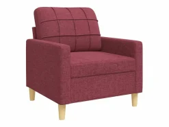 vidaxl Conjunto Sofá Y Sillón|Juego de sofás con cojines 3 piezas tela tinto
